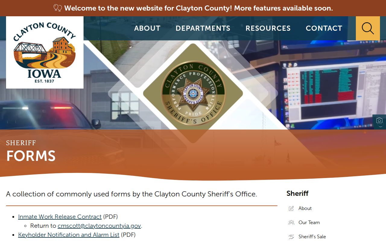 Clayton County Sheriff forms for arrest record requests